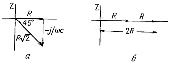 Векторная диаграмма реактивной схемы