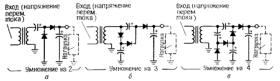 Схемы умножения напряжения