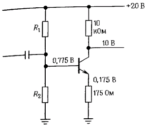 Схема усилителя с общим эмиттером