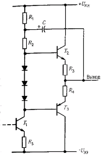 Схема следящей связи в коллекторной нагрузке усилителя мощности